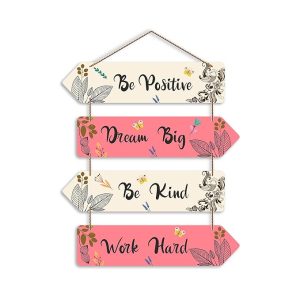 Artvibes Motivational Quotes Decorative Wall Art MDF Wall Hanger for Living Room |Artworks Wall Hangings (WH_4414N)(Multi 19)